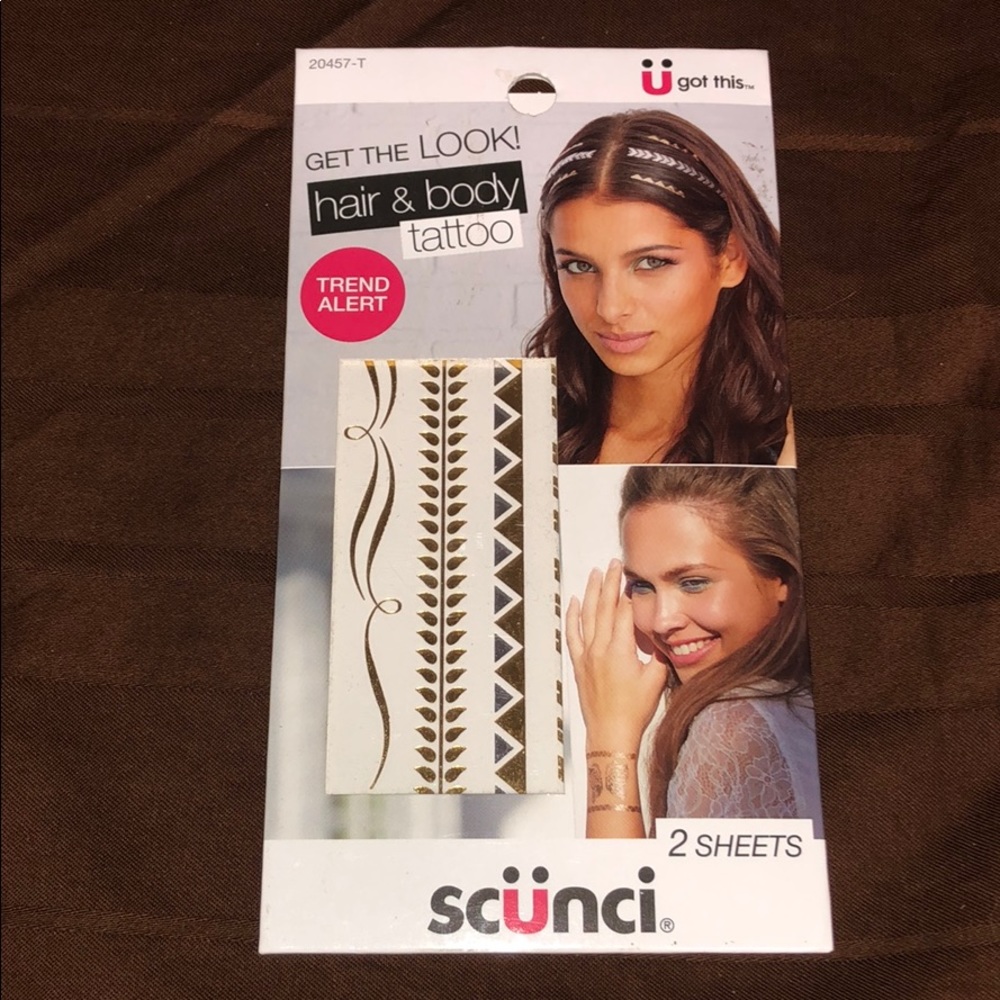 NIB Scunci hair and body tattoo